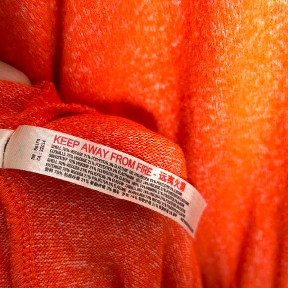 ANTHROPOLOGIE x DAILY PRACTICE Draped Cowl Neck Maxi Dress Orange Sz S {V24} - Picture 7 of 8